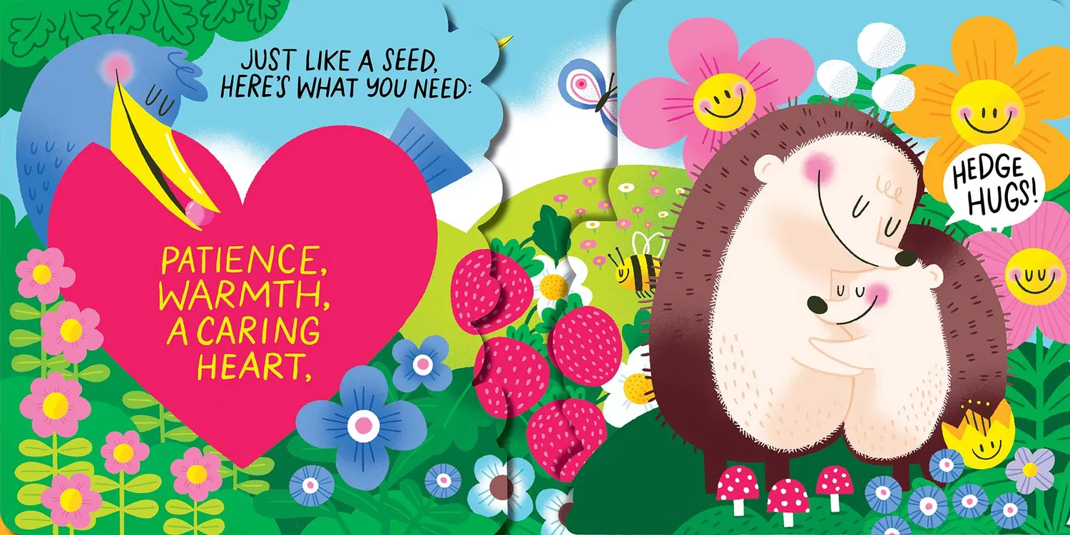 Hello!Lucky A Seed Will Grow pappbok interaktiv 0-3 år