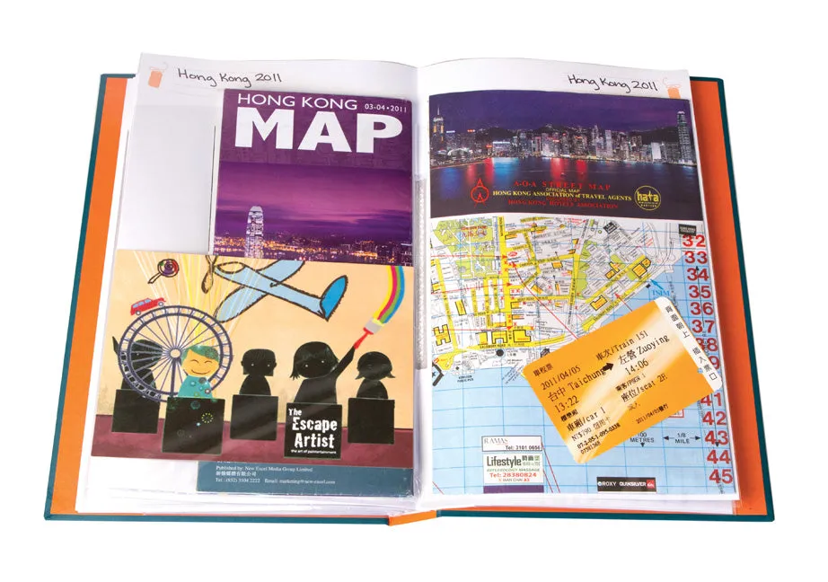 Travel Stub Diary reisedagbok album syrefrie sider