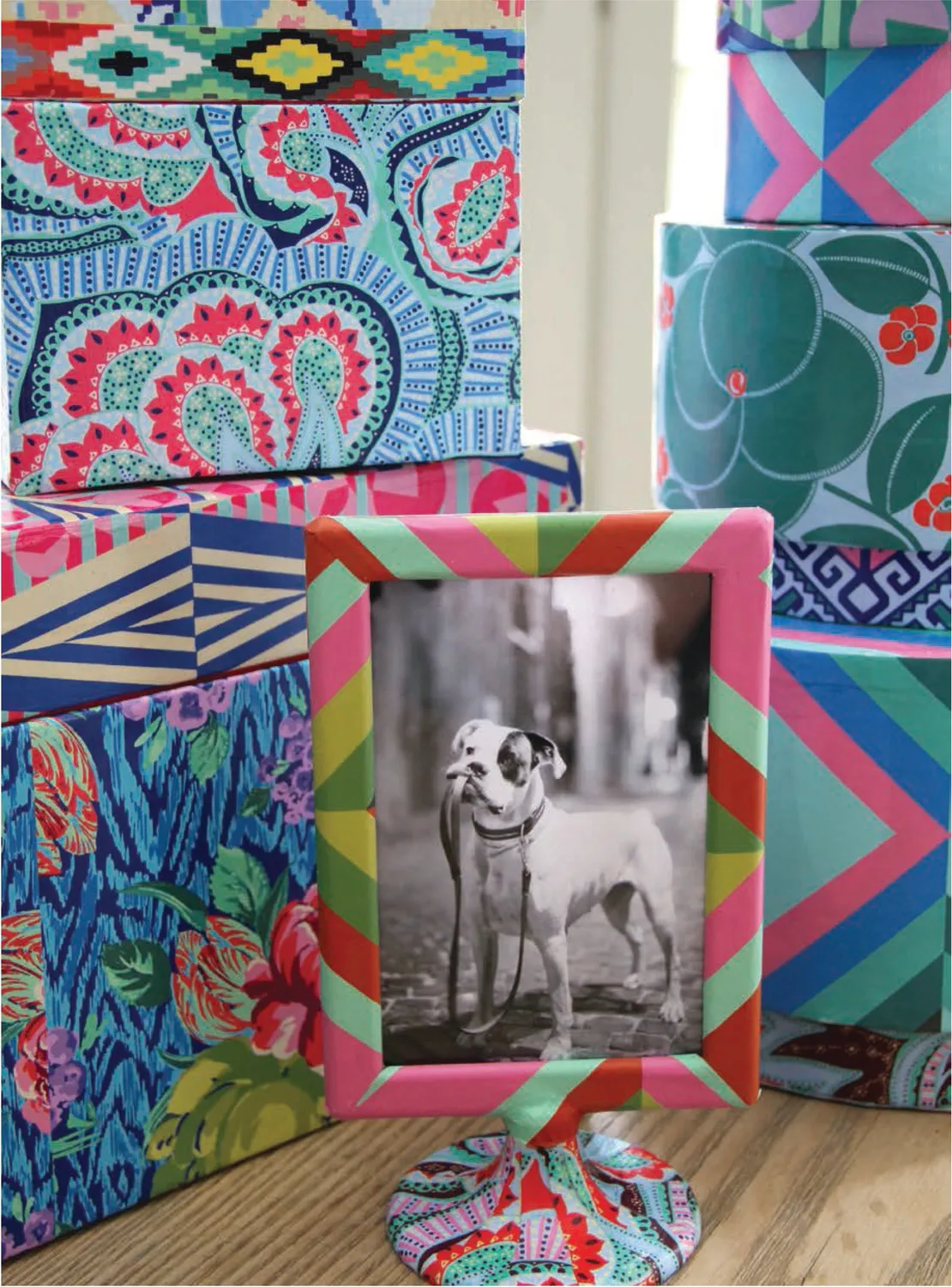 Abrams Amy Butler Decoupage hobbybok med papir