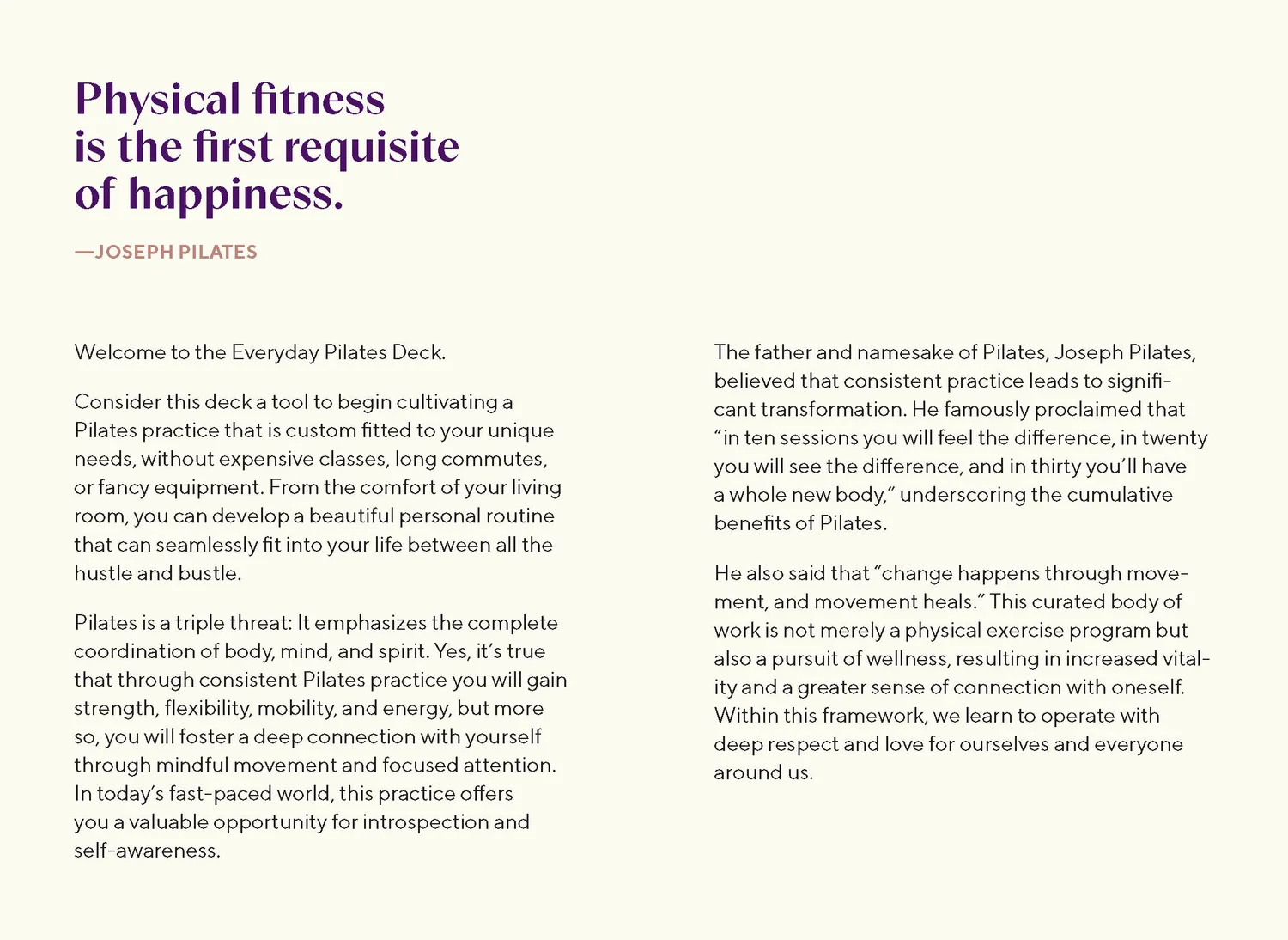 Chronicle Books The Everyday Pilates Deck kortstokk 50 øvelser