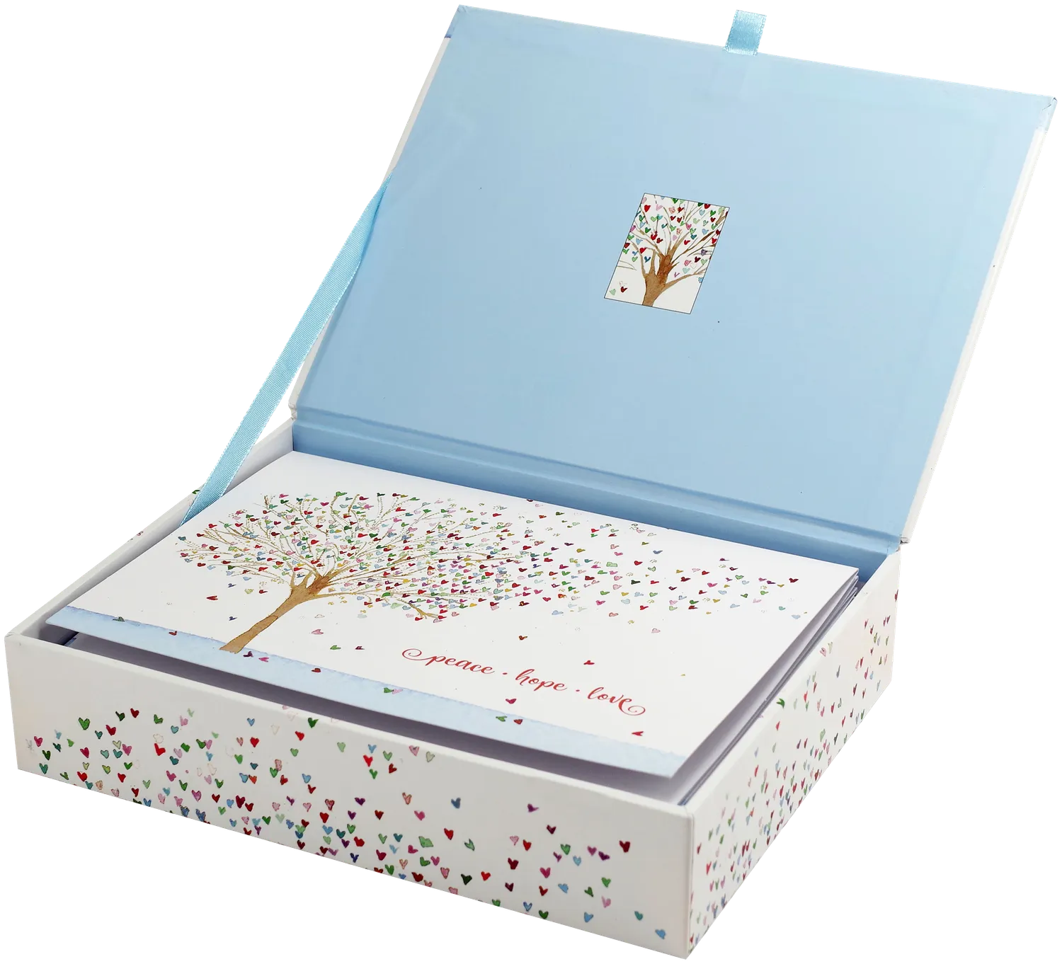 Peter Pauper Press Tree of Hearts julekort 20-pk gullfolie