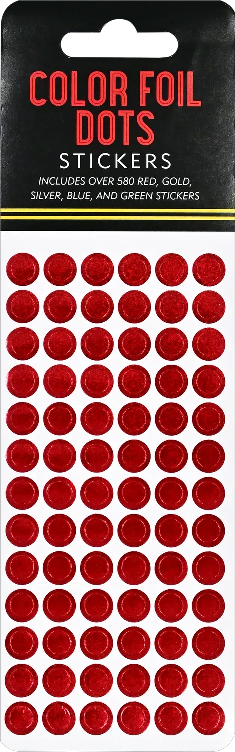 Peter Pauper Press Color Foil Dots klistremerker 580 stk