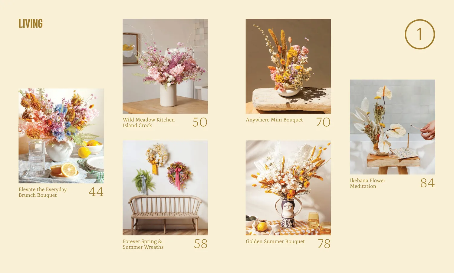 Abrams and Chronicle Flora Nouveaux innbundet bok moderne tørkede blomster