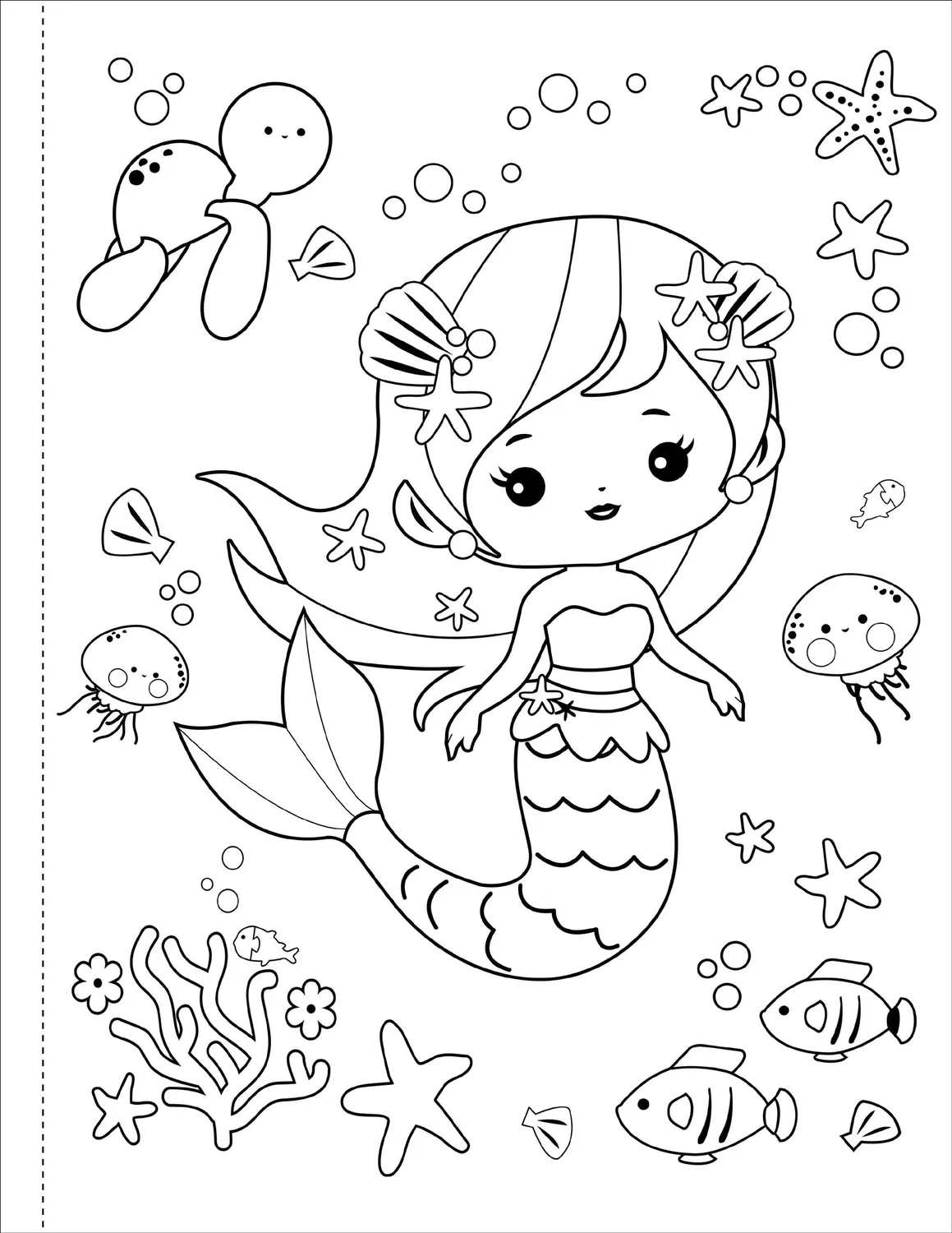 Peter Pauper Press Mermaids fargeleggingsbok 35 motiver