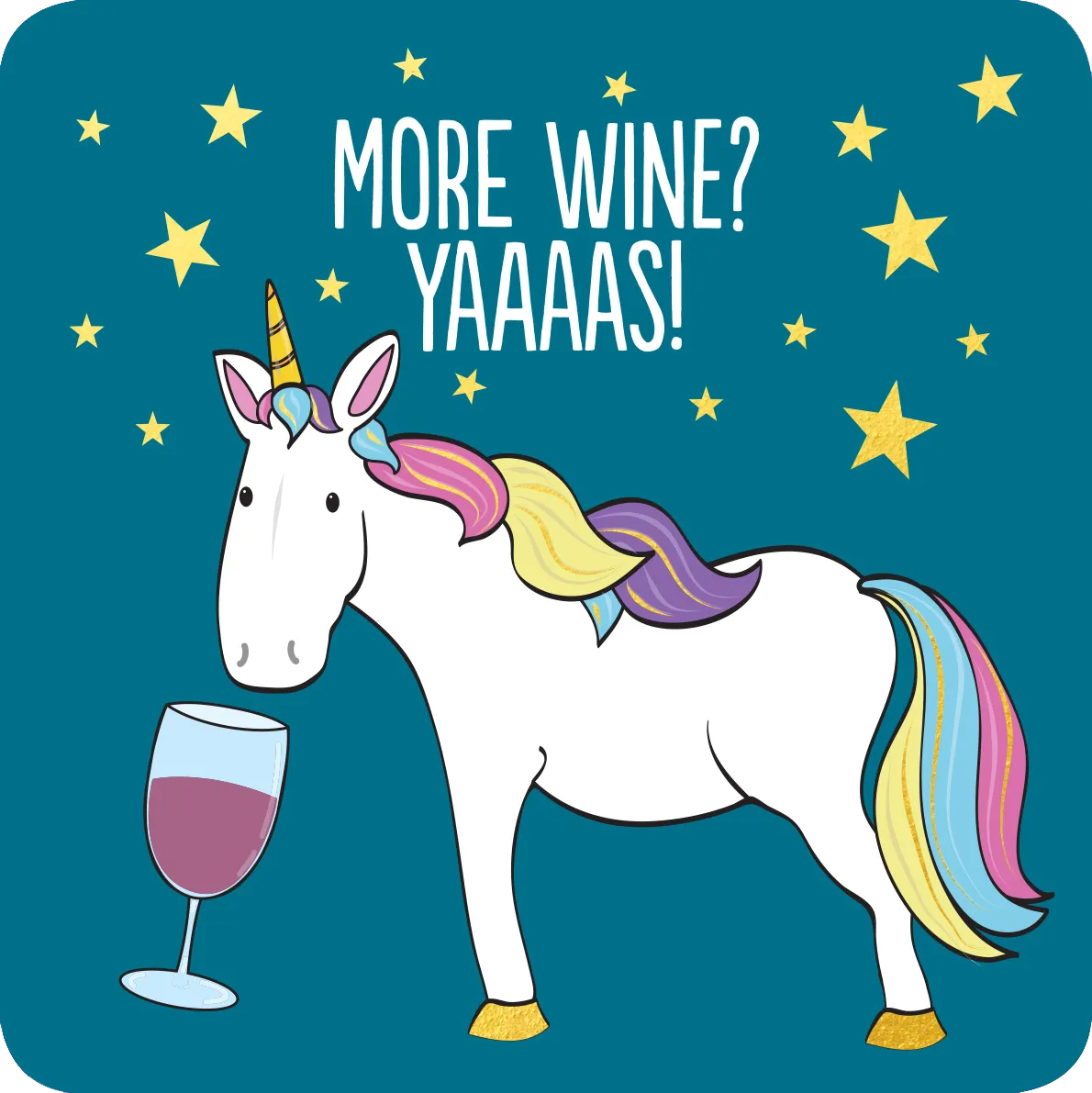 Peter Pauper Press Unicorn drikkebrikker 8 stk