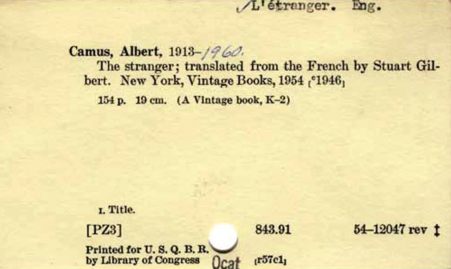 Chronicle Books Card Catalog notekort 30-pakning