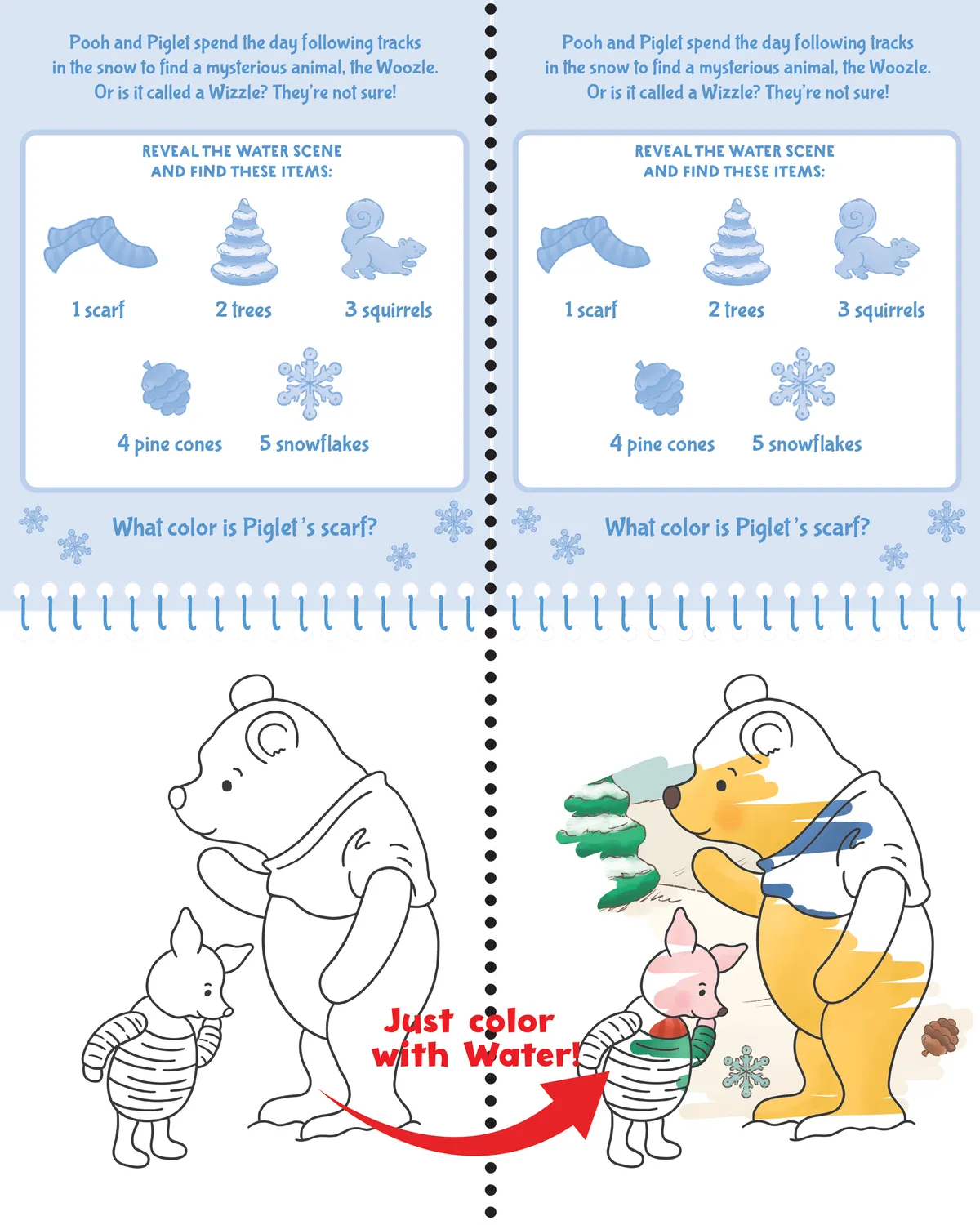 Peter Pauper Press Winnie-the-Pooh malebok vannmaling barn 3 år