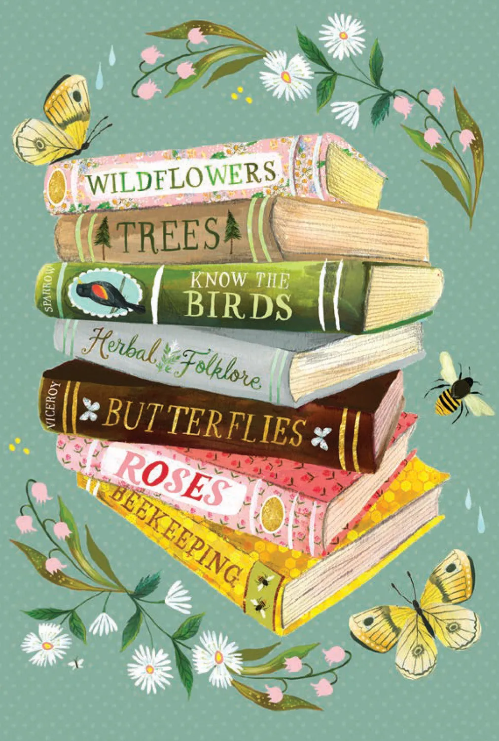 Wildflower Picnic Postcards postkortbok 100 stk Katie Daisy
