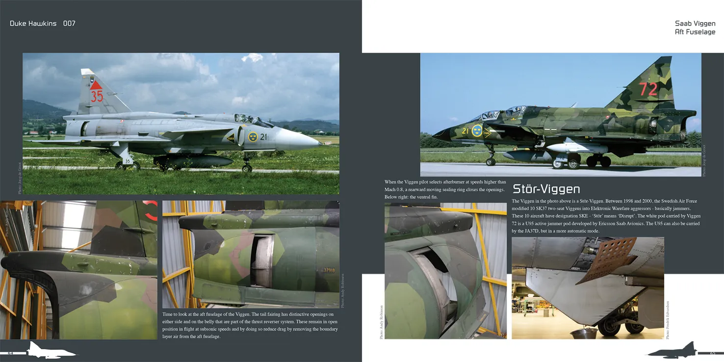 Duke Hawkins Saab AJ37 Viggen bok 84 sider dobbeltdelta