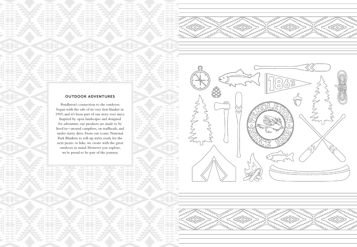 Chronicle Books Pendleton Coloring Book fargeleggingsbok