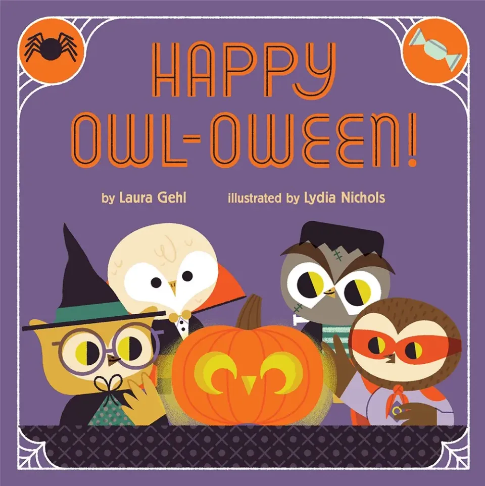 Abrams Appleseed Happy Owl-oween bildebok innbundet