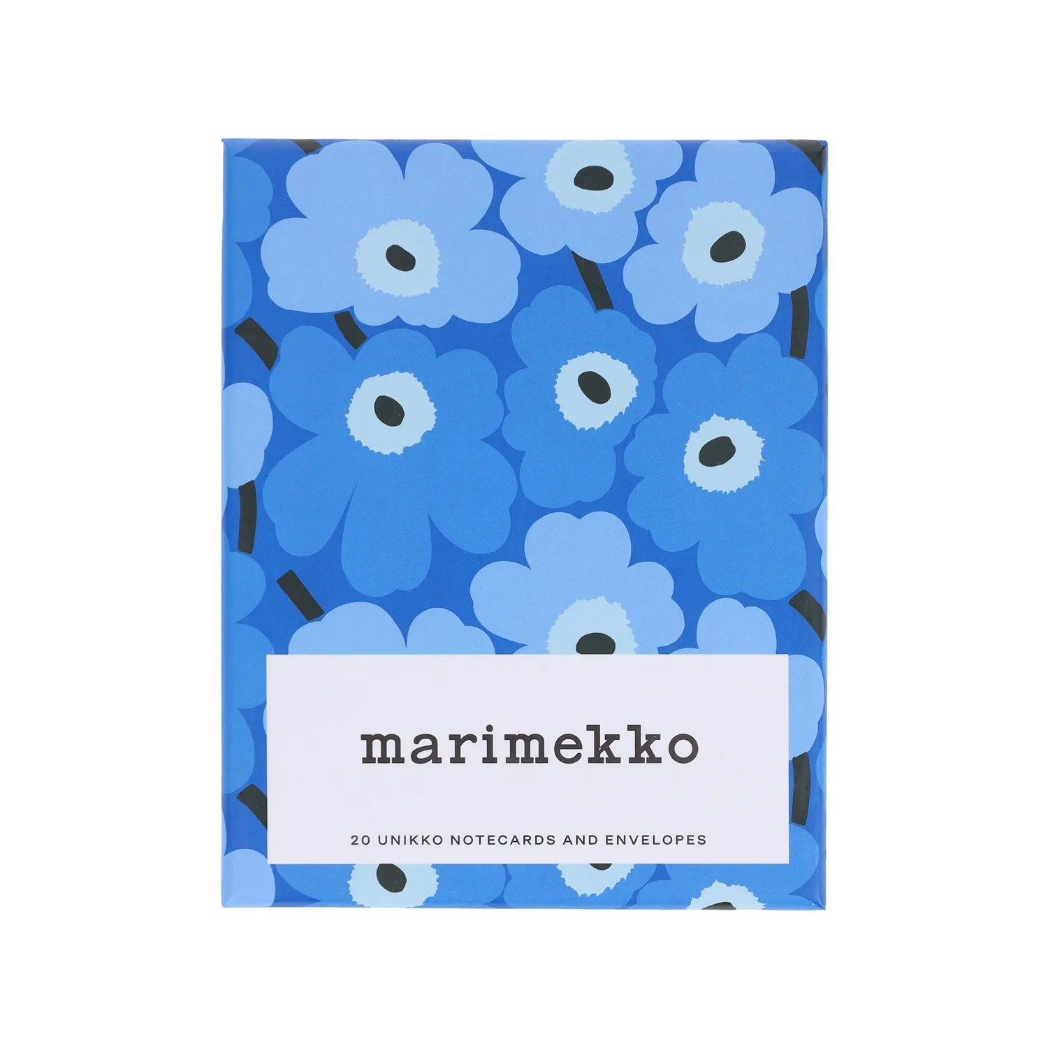 Marimekko Notes Blues Unikko kort 20-pakning