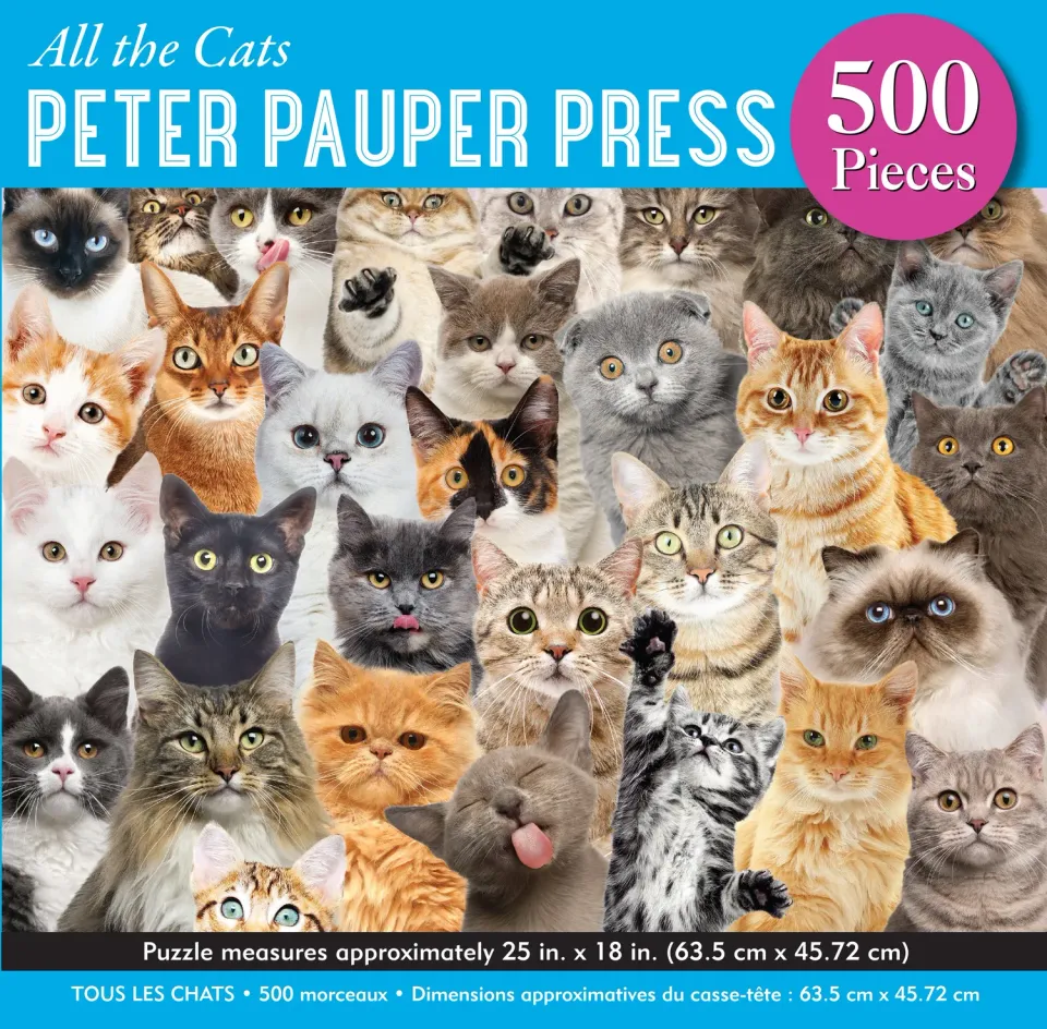 Peter Pauper Press All the Cats puslespill 500 brikker