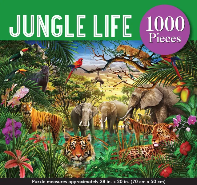 Peter Pauper Press Jungle Life 1000 Piece puslespill 1000 brikker