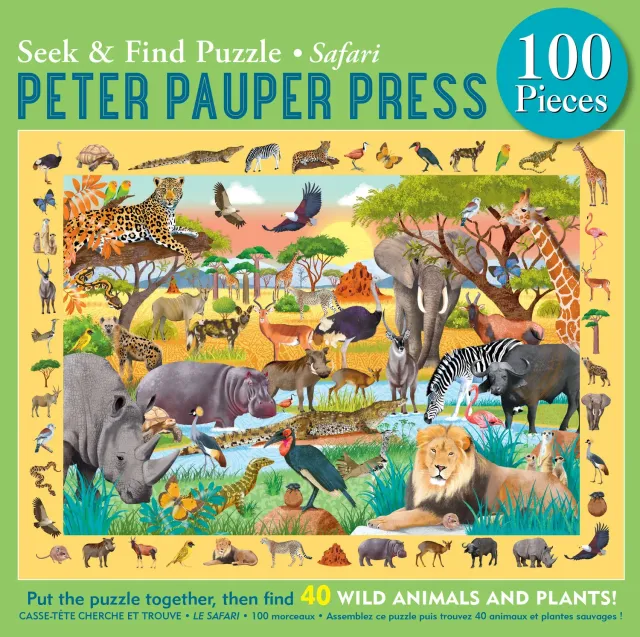 Peter Pauper Press Safari Seek & Find puslespill 100