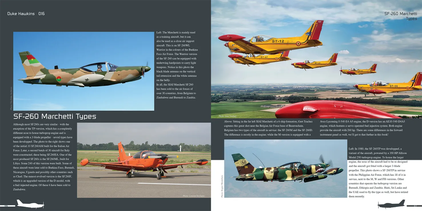 Duke Hawkins Marchetti SF.260 bok walkaround