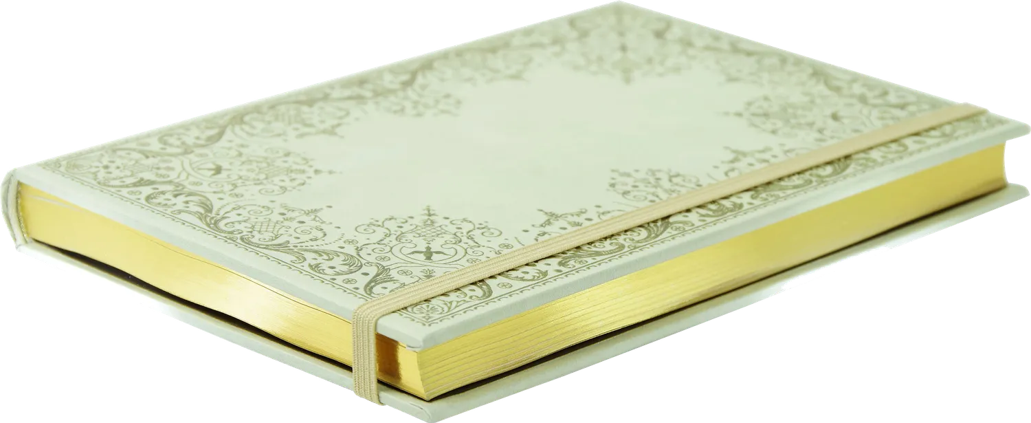 Peter Pauper Press Gilded Ivory notatbok linjert gullsnitt