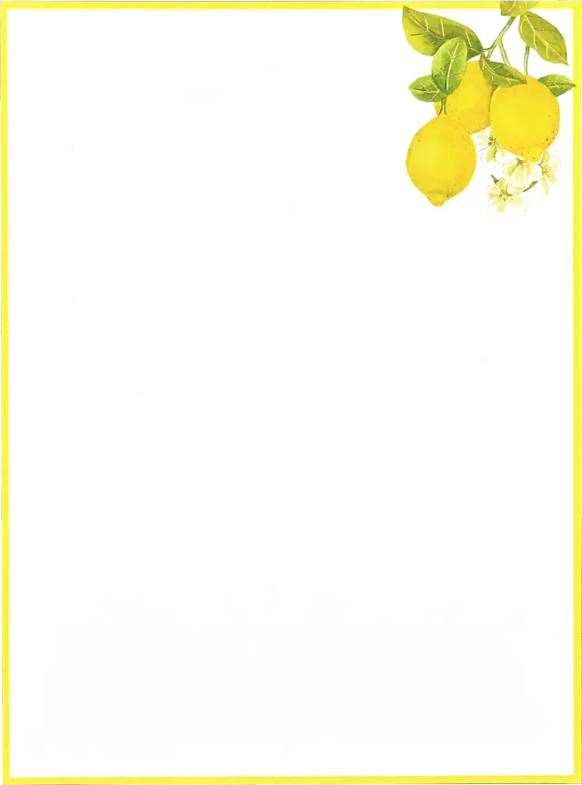 Peter Pauper Press Amalfi Lemons brevpapir eske 30 ark