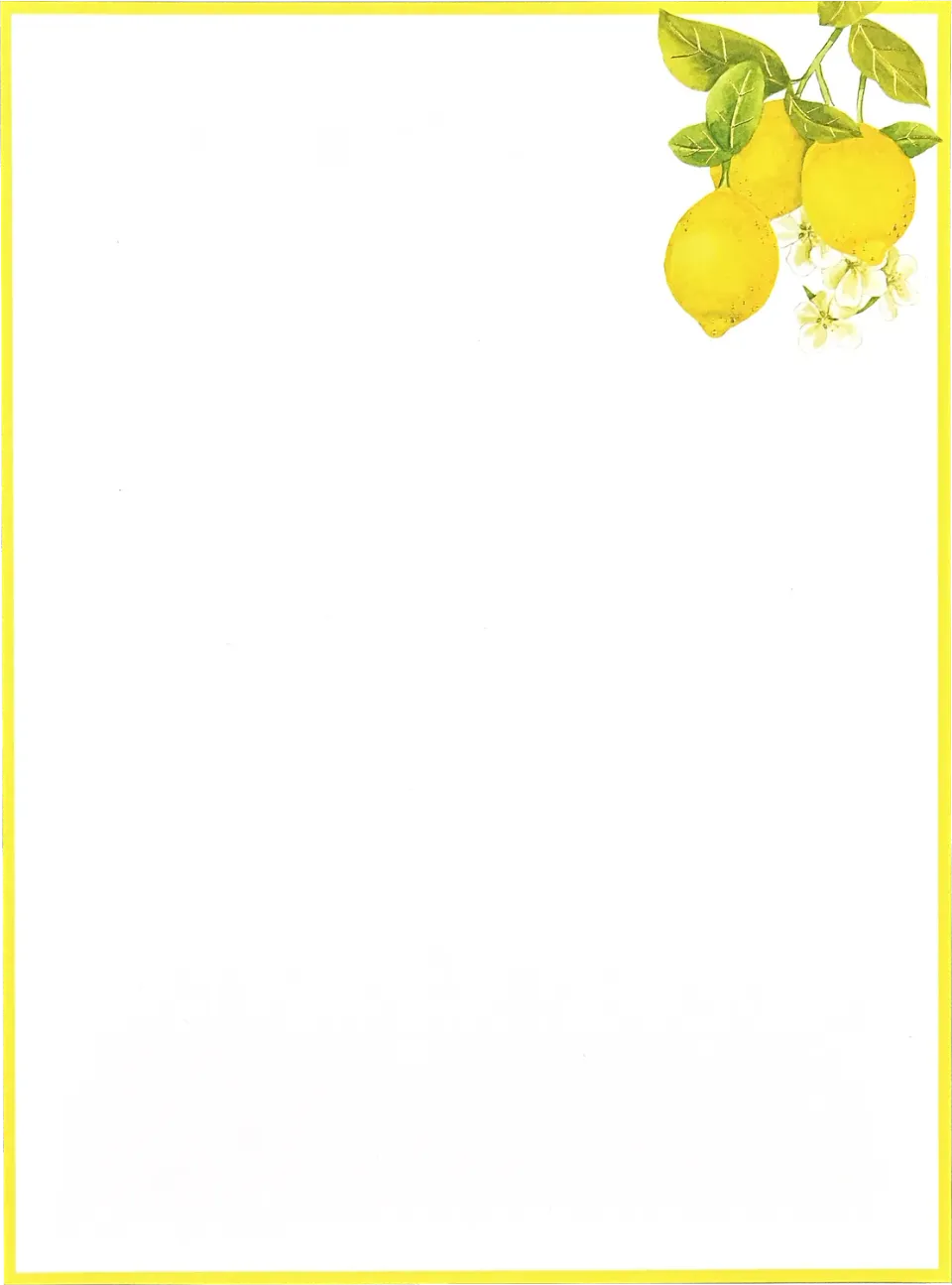 Peter Pauper Press Amalfi Lemons brevpapir eske 30 ark