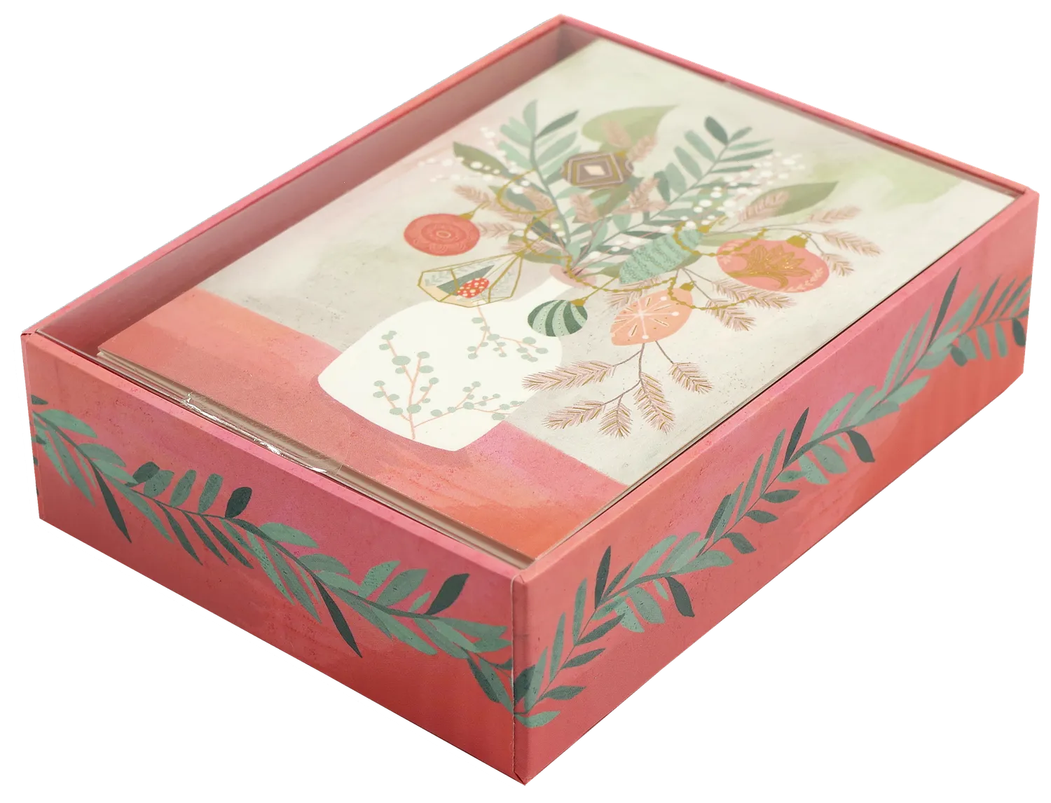 Peter Pauper Press Merry Bouquet julekort 20-pakning gullfolie