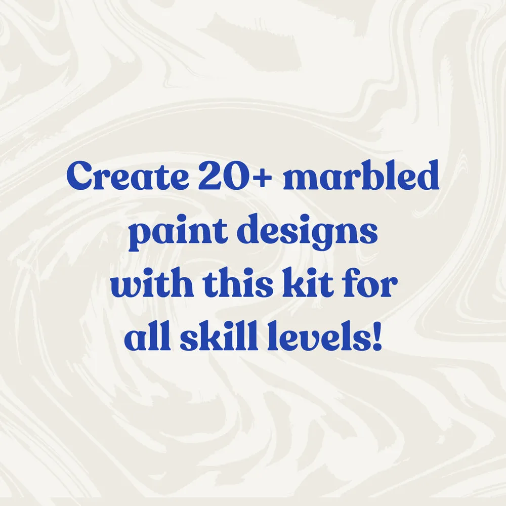 Mindful Crafts Meditative Marbling Kit marmoreringssett 12 farger
