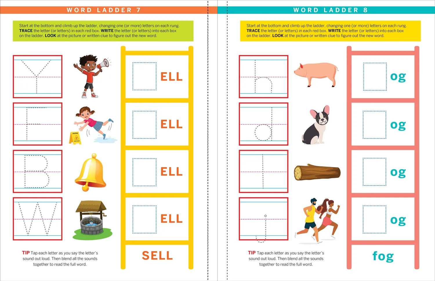 Peter Pauper Press Step-by-Step Word Ladder Challenge arbeidsbok K-1