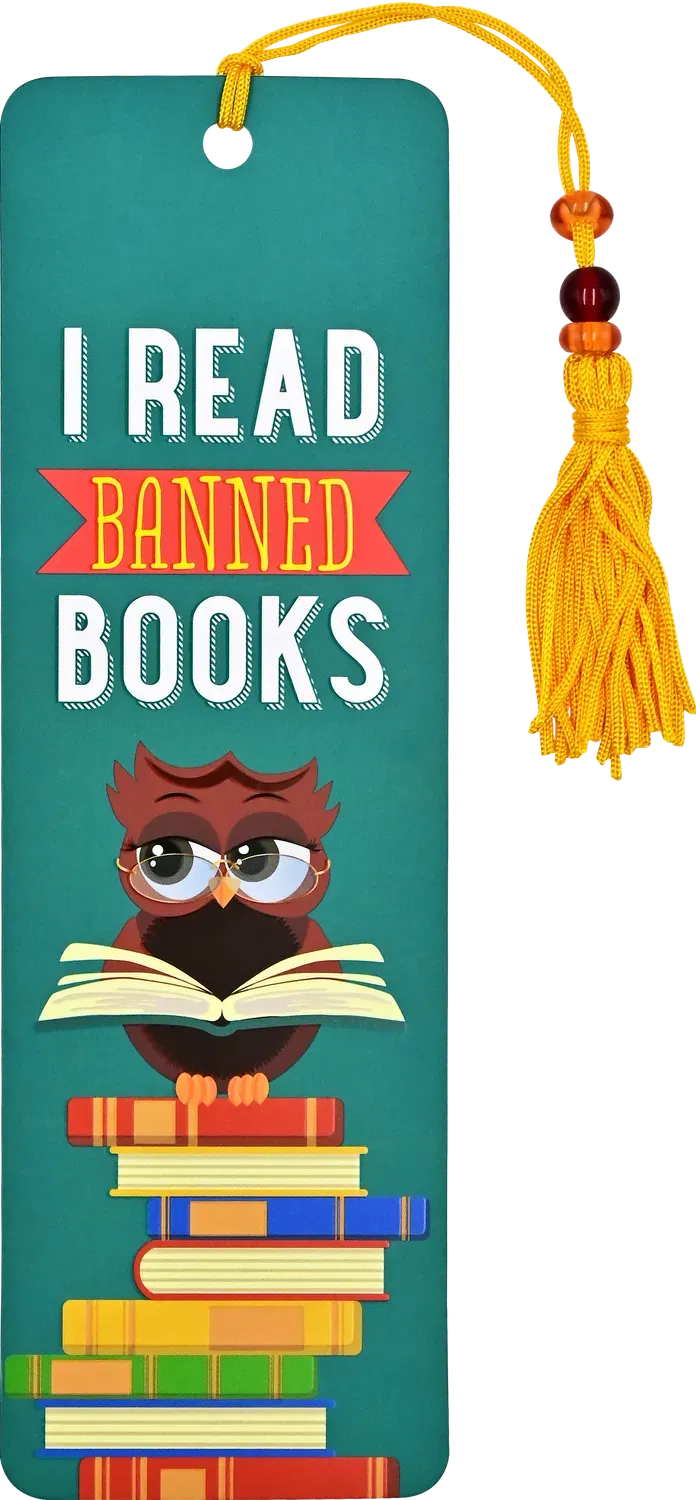 Peter Pauper Press I Read Banned Books bokmerke med perler