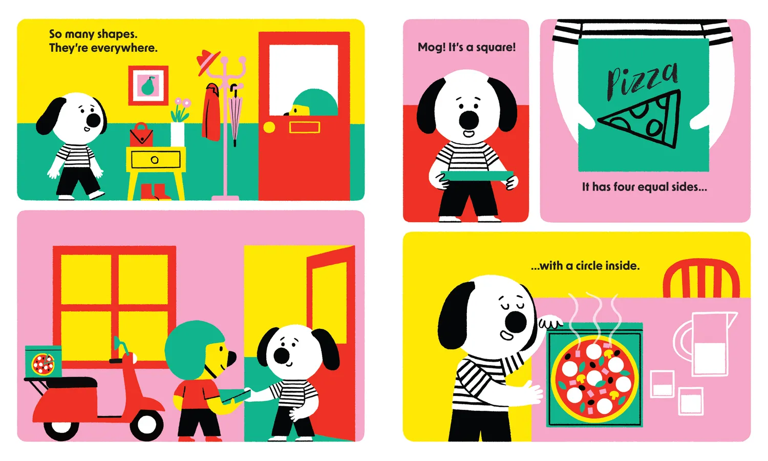 Abrams The Pizza Shape Book innbundet barnebok former