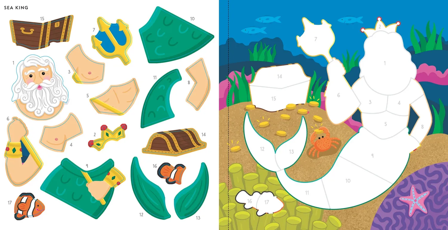 Peter Pauper Press My First Mermaids & More klistremerkebok