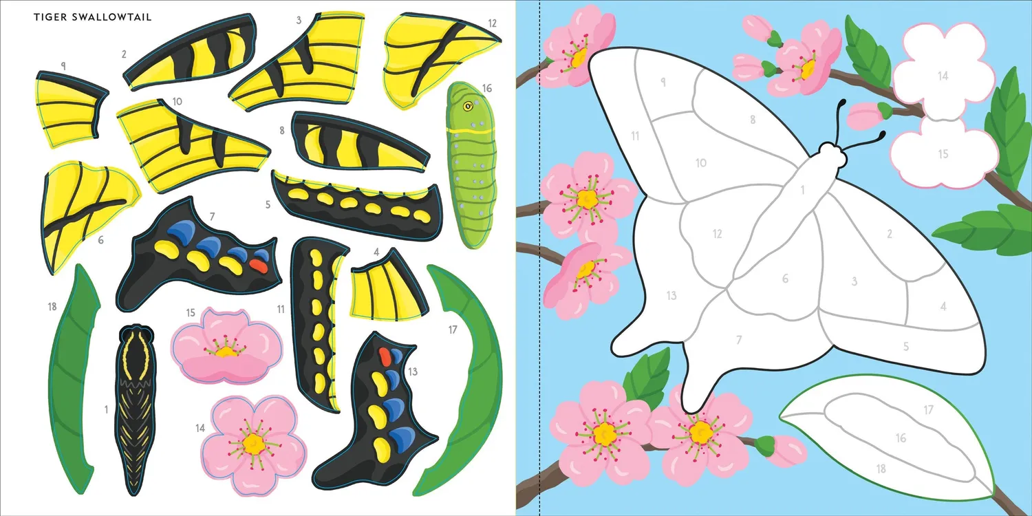 Peter Pauper Press Butterflies & Bugs klistremerkebok barn