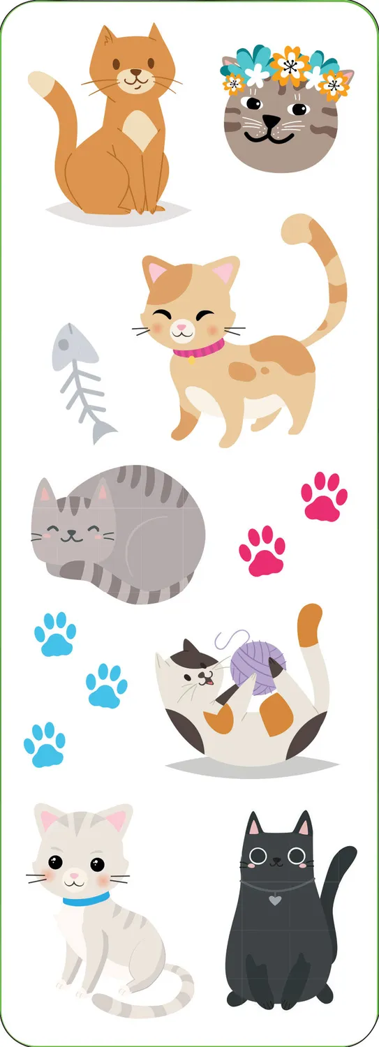 Peter Pauper Press Kittens klistremerker 74 stk