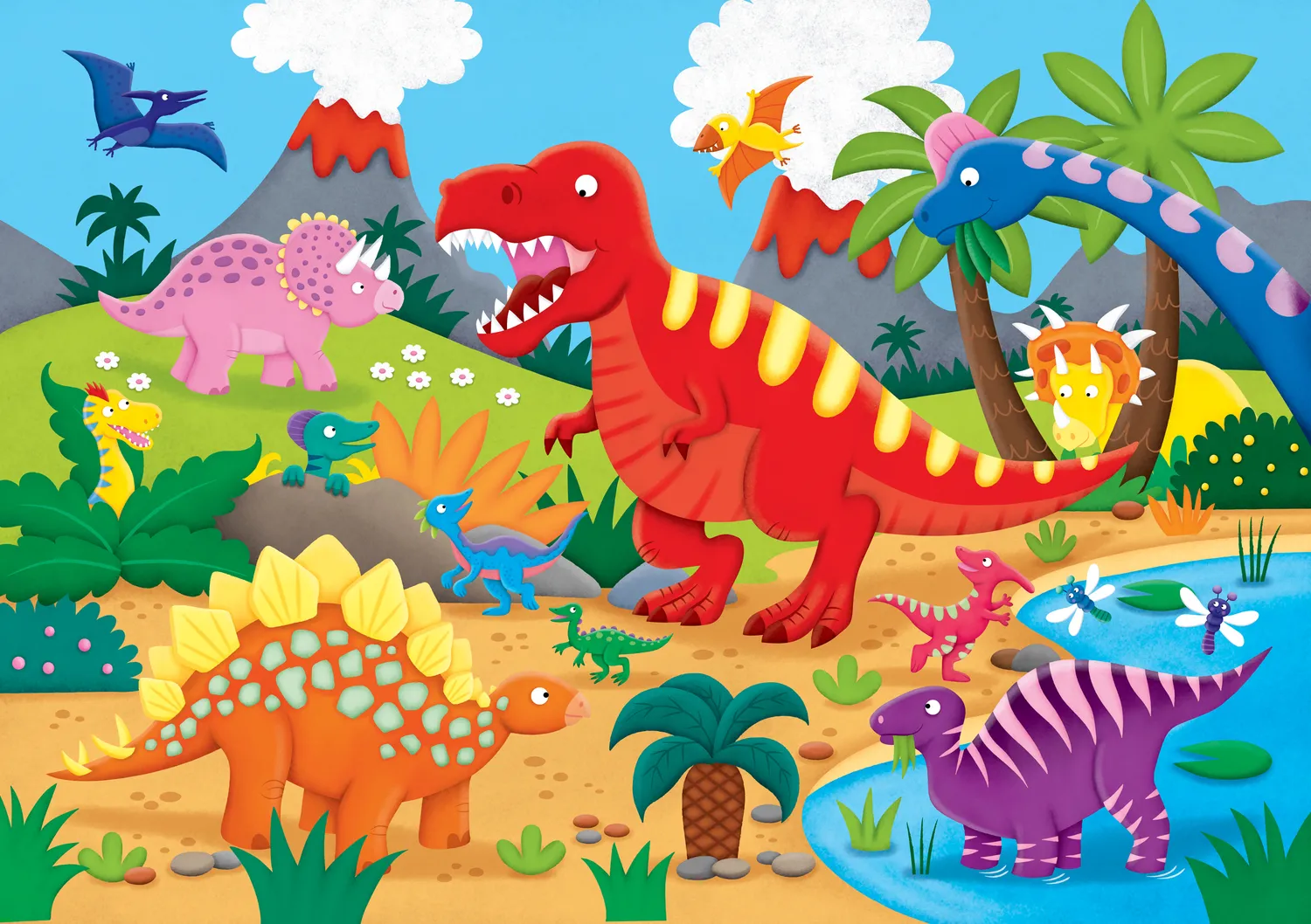 Peter Pauper Press Dinosaurs gulvpuslespill 48 brikker barn