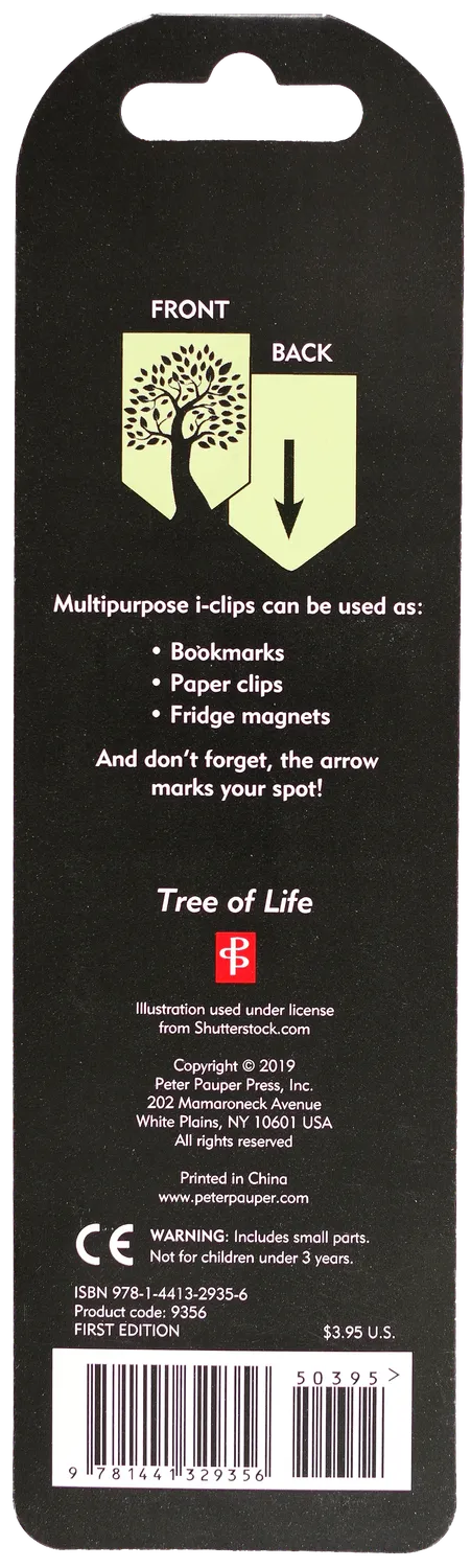 Peter Pauper Press Tree of Life bokmerker magnetiske 8 stk i-clips