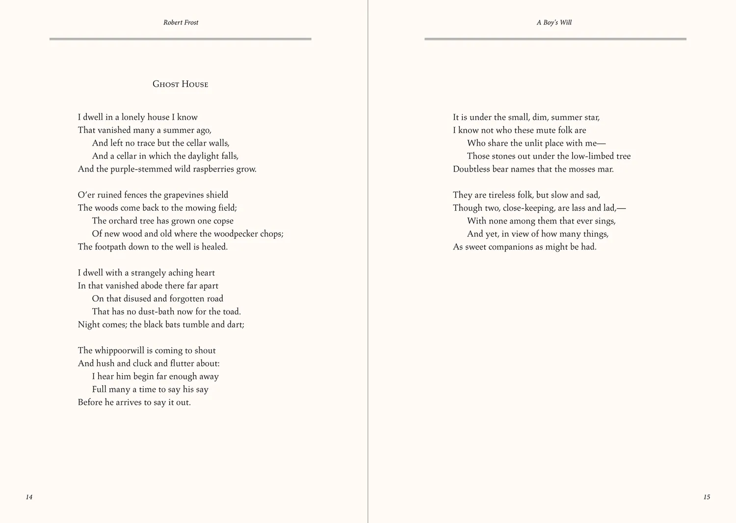 Peter Pauper Poems of Robert Frost diktsamling innbundet gave