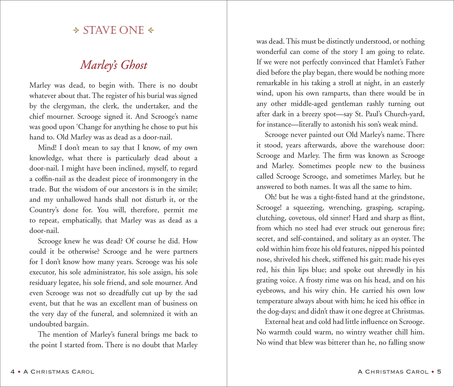 Peter Pauper Press Classic A Christmas Carol innbundet julebok
