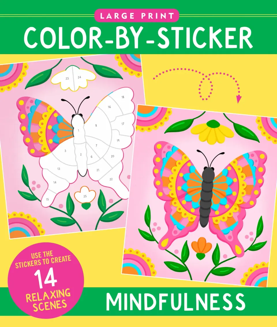 Peter Pauper Press Mindfulness klistrebok large print