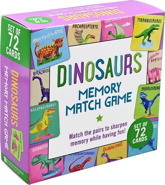 Peter Pauper Press Dinosaurs memo-spill 72 kort