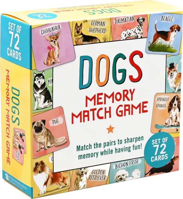 Peter Pauper Press Dogs memoryspill 72 kort