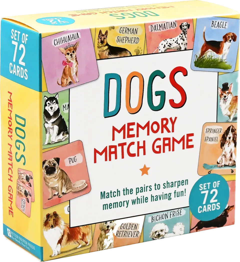 Peter Pauper Press Dogs memoryspill 72 kort