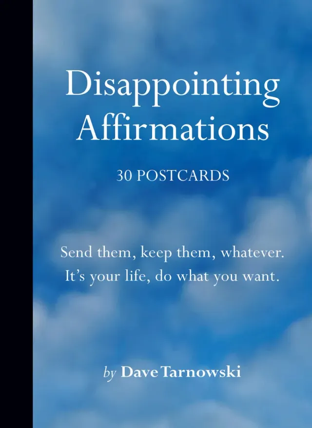 Disappointing Affirmations 30 postkortbok humor gave