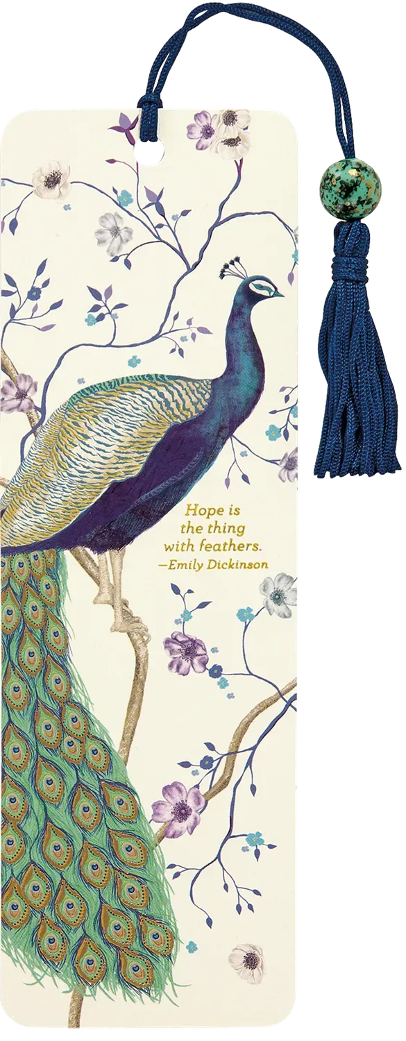 Peter Pauper Press Peacock bokmerke påfugl med dusk