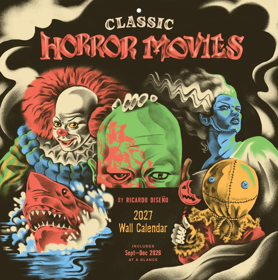 Abrams and Chronicle Classic Horror Movies 2027 veggkalender skrekkfilm