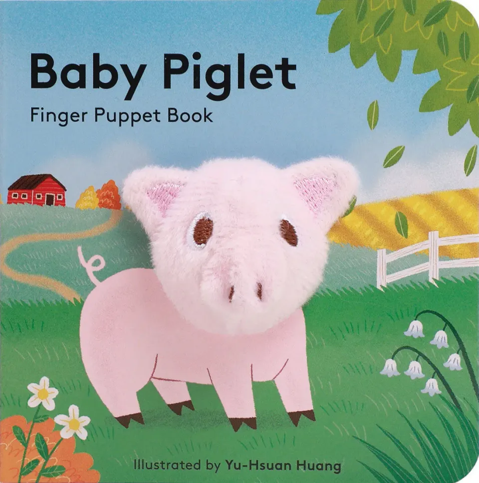 Chronicle Books Baby Piglet fingerdukke babybok pappbok