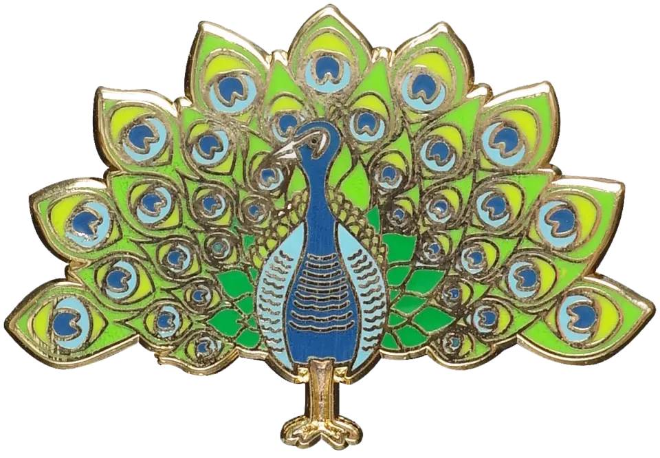 Peter Pauper Press Peacock emaljepin i gaveeske