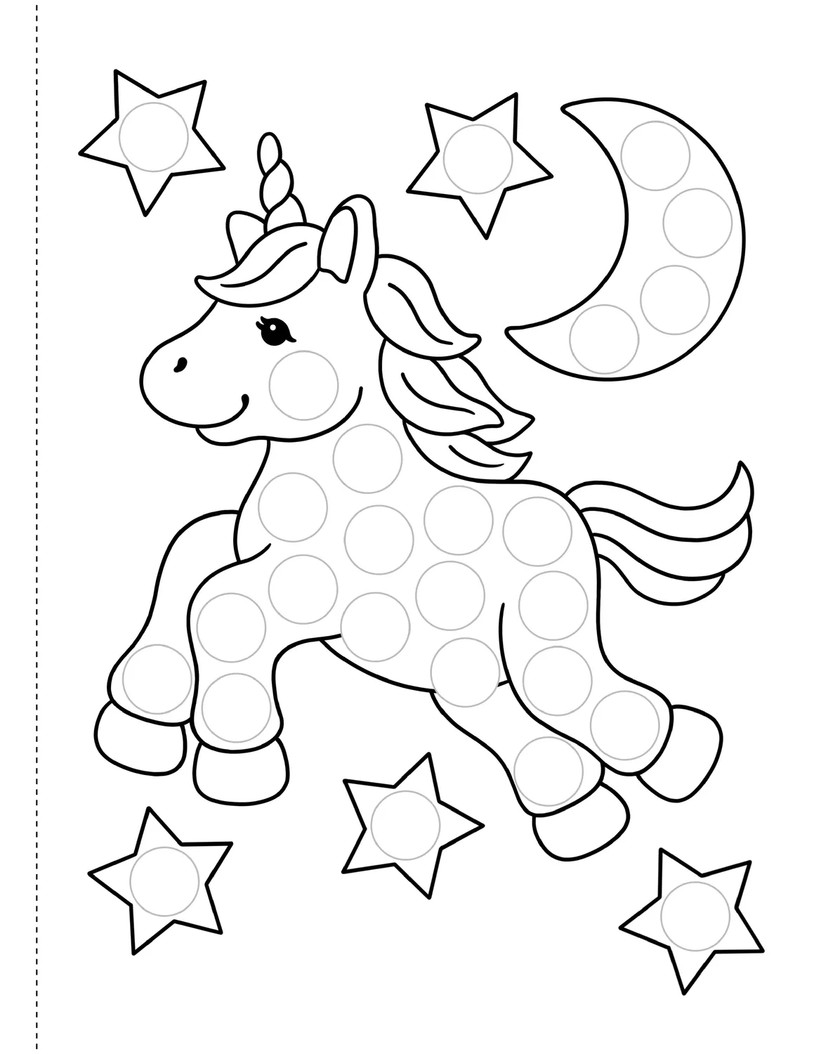 Peter Pauper Press Unicorns Dot Markers fargeleggingsbok enhjørninger