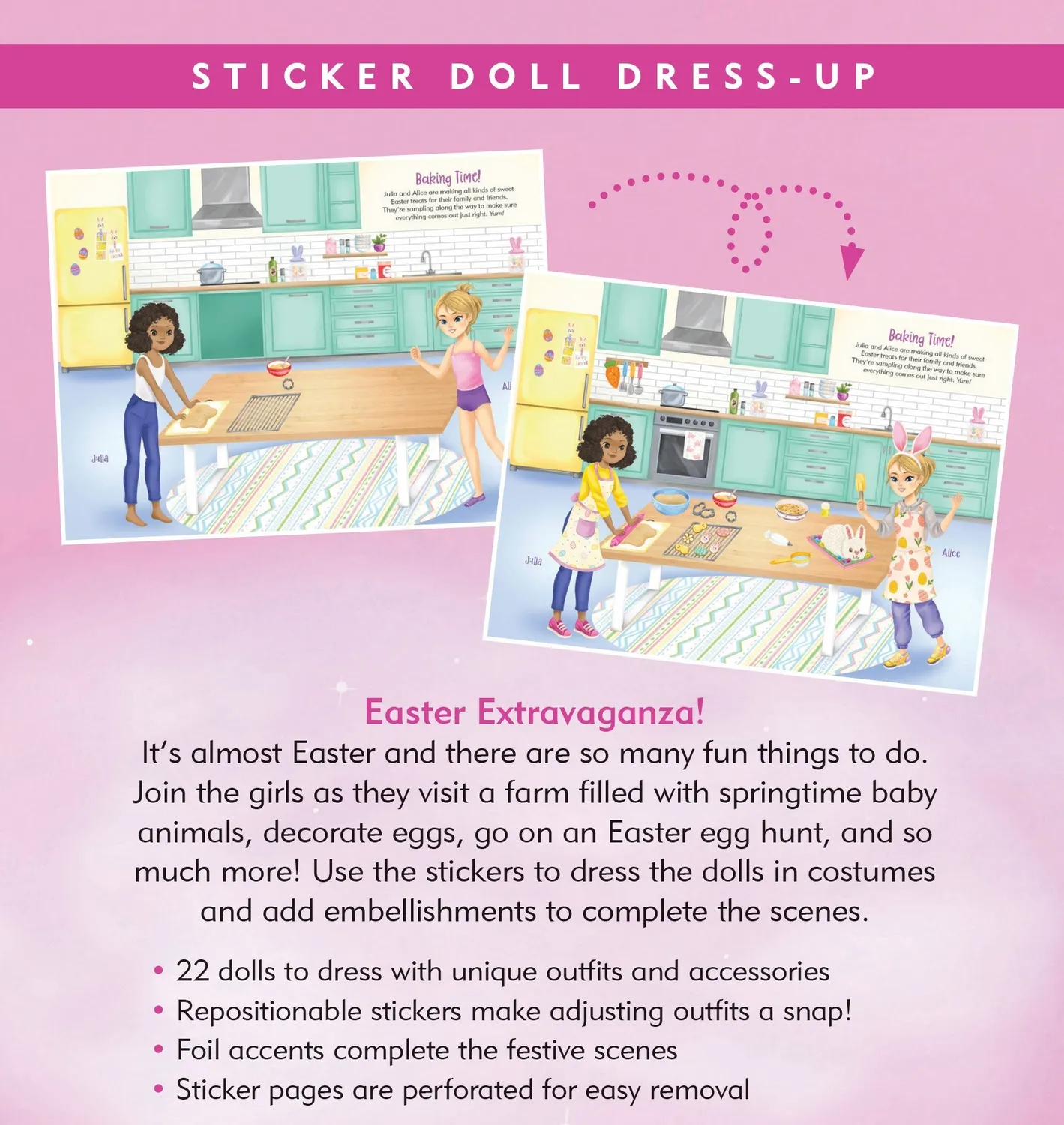 Peter Pauper Press Easter Fun klistremerkebok 200 merker pocket