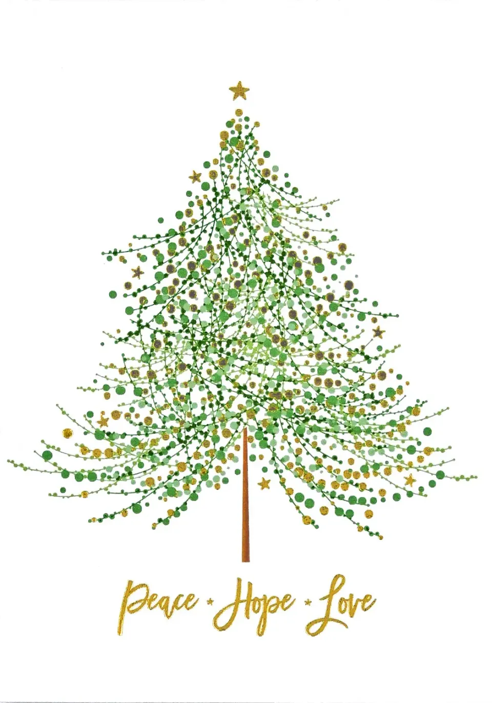 Peter Pauper Press Tree of Festive Wishes julekort 20 stk