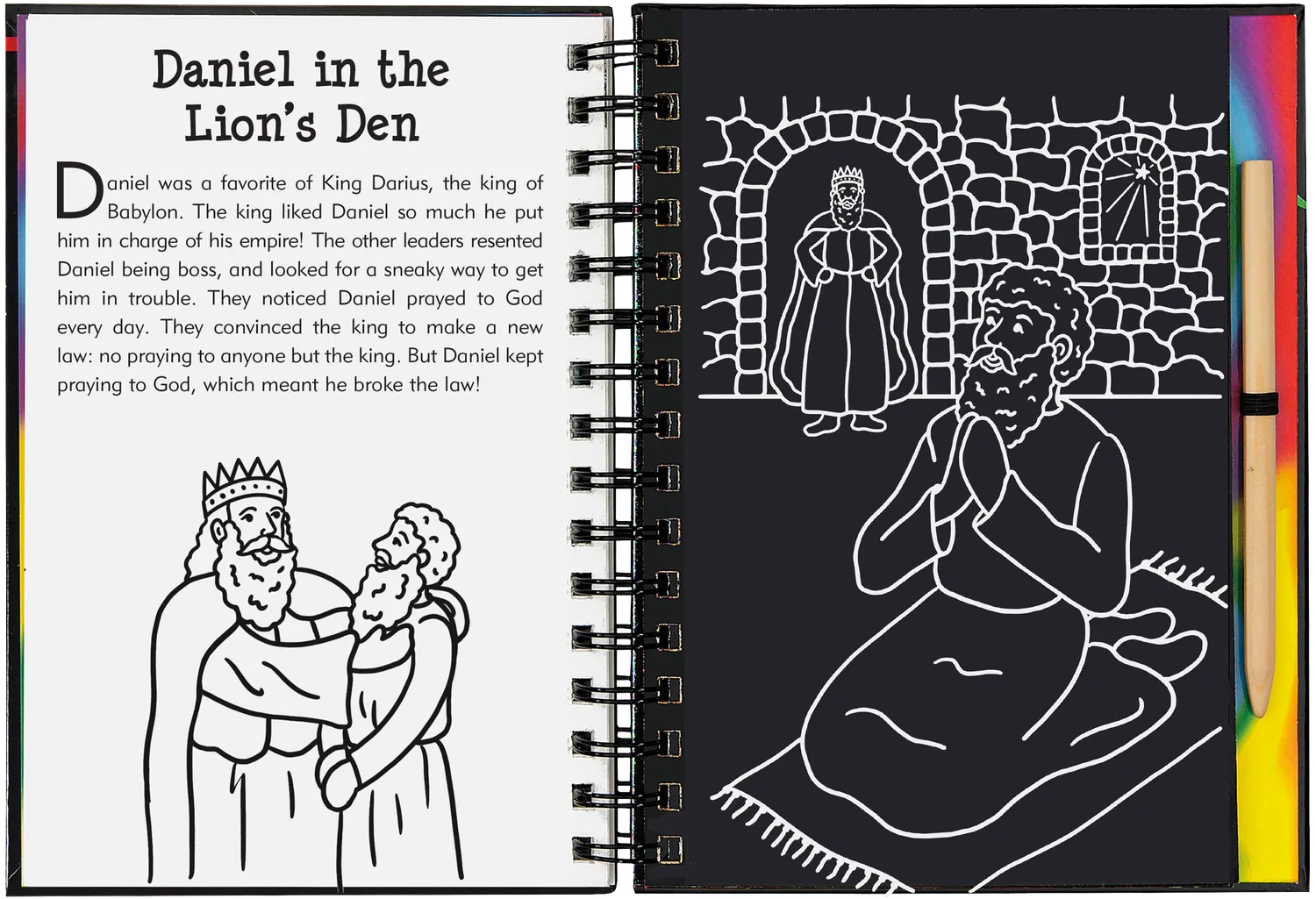 Peter Pauper Press Bible Stories Scratch and Sketch skrapebok for barn
