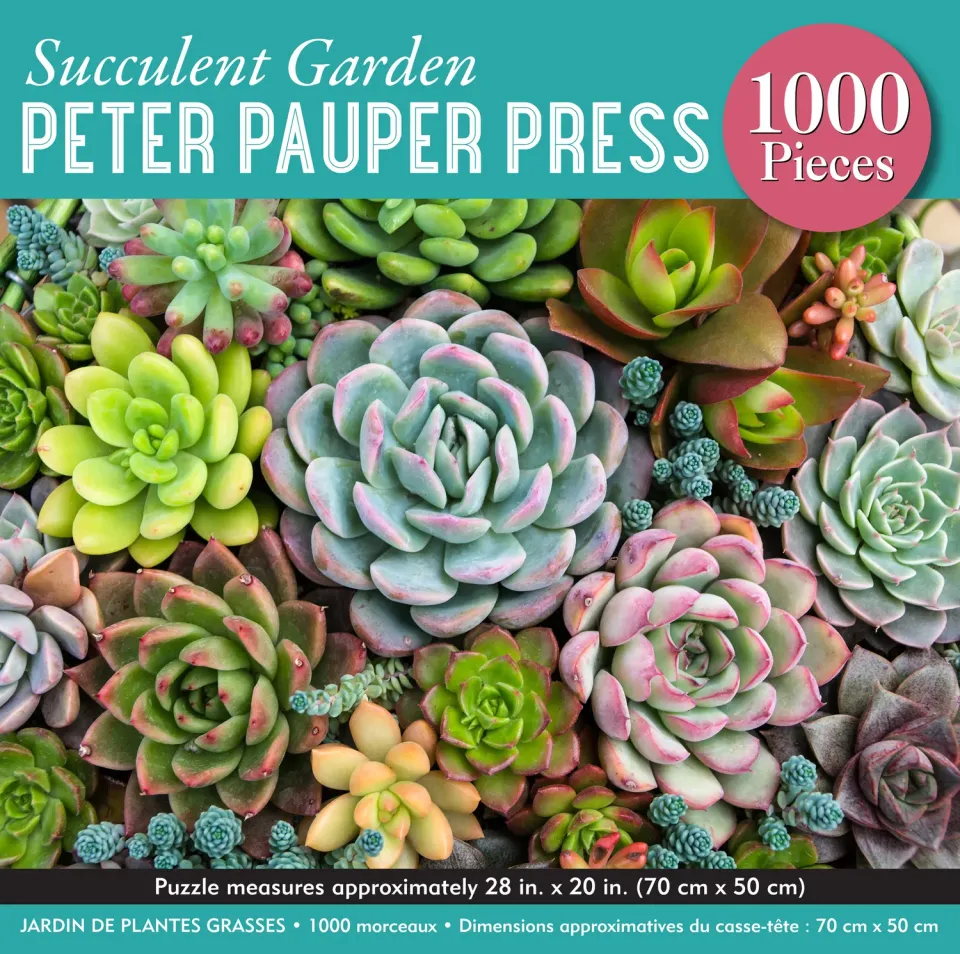 Peter Pauper Press Succulent Garden puslespill 1000 brikker grønn