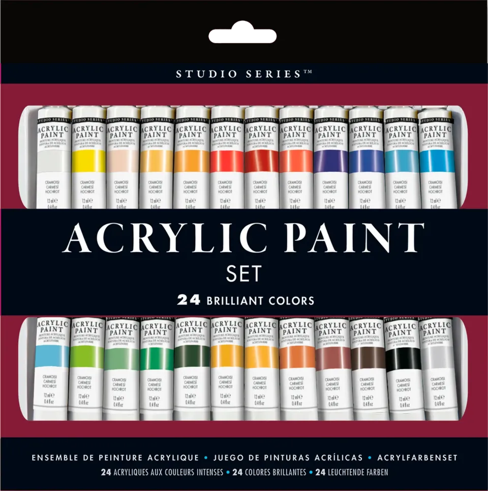 Peter Pauper Press Studio Series Acrylic Paint Set akrylmaling 24 farger